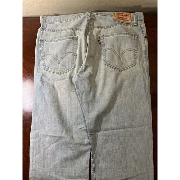 Levis 550 Silver Tab Adult Jeans Medium Wash Denim Leg Size 42X32 Men - Picture 5 of 6